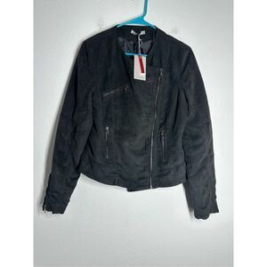 NWT Laura Jo Lightweight Moto Jacket Lined Zip Pockets Sz XL See Description
